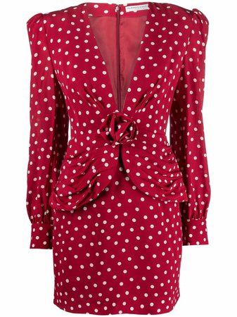 Alessandra Rich polka-dot Fitted Silk Minidress - Farfetch
