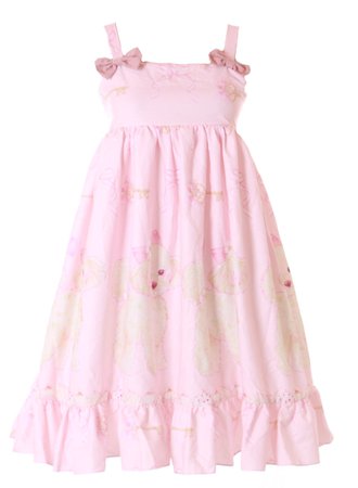 JSK-33 ROSA SCHLEIFE Baby-Doll Kleid Puppy Hund Pastel Goth Sweet Lolita Cosplay - $57.00 | PicClick