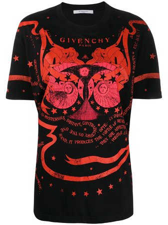 Black Givenchy Gemini Printed T-shirt | Farfetch.com