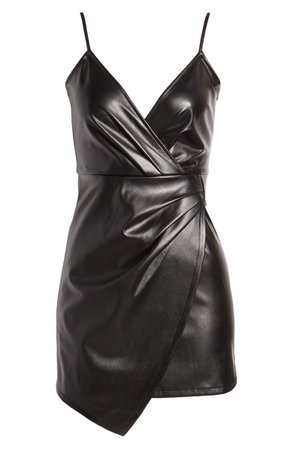 Lulus Wild Guess Faux Leather Dress | Nordstrom