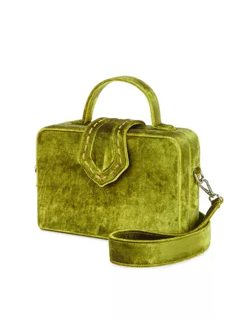 Mehry Mu Green Fey Velvet Box Bag - Farfetch