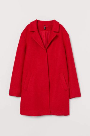 Wool-blend Coat - Red