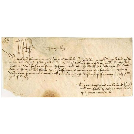 King Henry VII Genuine Original 16th Century Autographed Vellum Document, White For Sale at 1stDibs