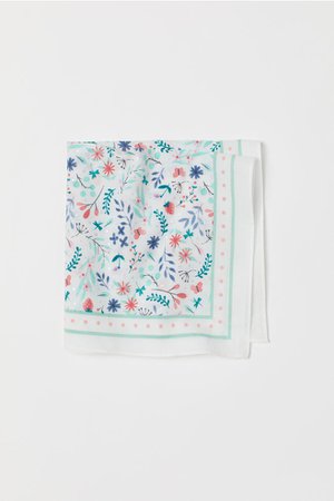 Cotton Scarf - White/patterned - Kids | H&M US