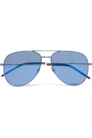 Saint Laurent | Classic 11 aviator-style metal sunglasses | NET-A-PORTER.COM