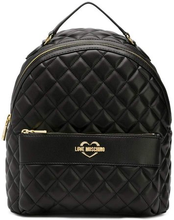 diamond quilted backpack