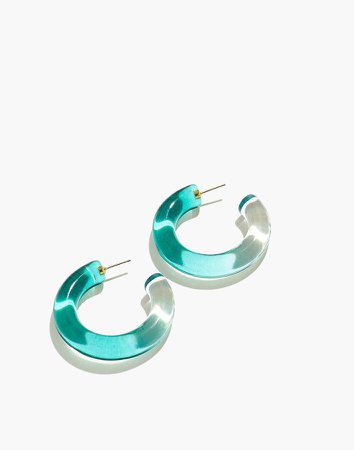 Ombre Resin Hoop Earrings