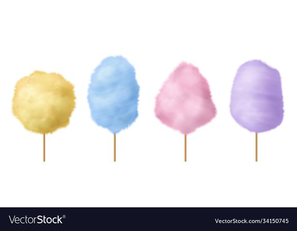 Cotton candy sweet sugar candyfloss pink blue Vector Image