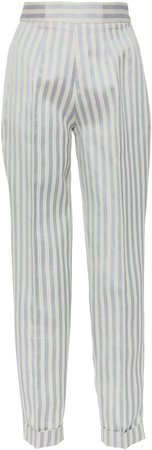Older Stripe Twill Straight-Leg Pants