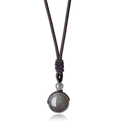 Amazon.com: COAI Chakra Stones Healing Labradorite Prayer Crystals Pendant Adjustable Cord: Jewelry