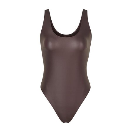 Wet Jersey Tank Bodysuit - Cocoa | SKIMS