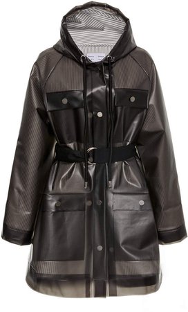Proenza Schouler PSWL Belted Raincoat With Striped Lining Size: XS/S
