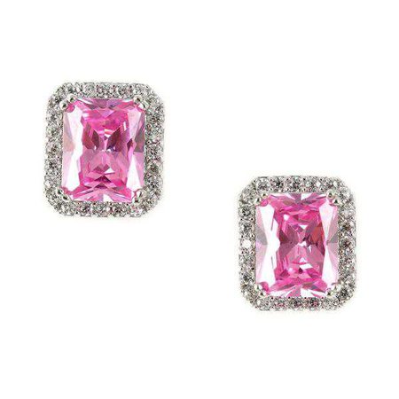 Earrings | Shop Women's Pink Sterling Silver Stud Earring Ring Jewelry Set at Fashiontage | ER123-C