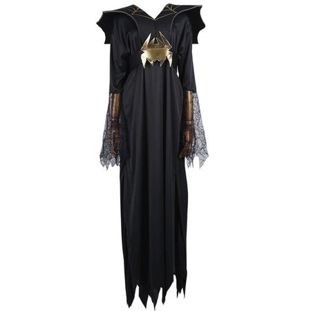 Women Vampire Girl Witch Dress Adult Gothic Dark Queen Cosplay Cobweb – Fashion Flippes