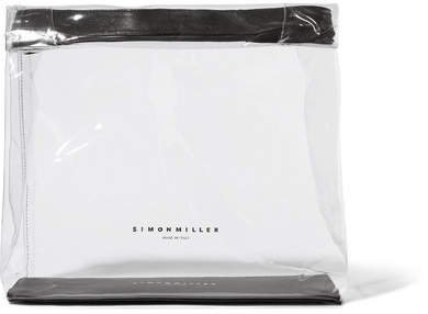 Lunchbag 30 Leather-trimmed Pvc Clutch - Clear