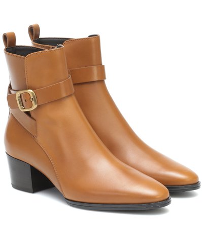 Tod's - Leather ankle boots | Mytheresa