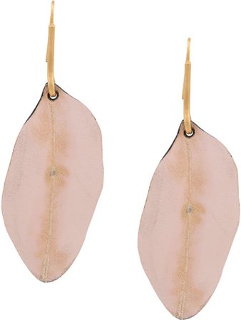 Marni Leaf Drop Earrings ORMV0086N1P3000 Pink | Farfetch