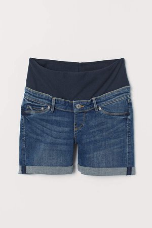 MAMA Denim Shorts - Blue