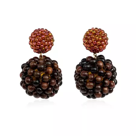 brown beaded earrings - Google Search