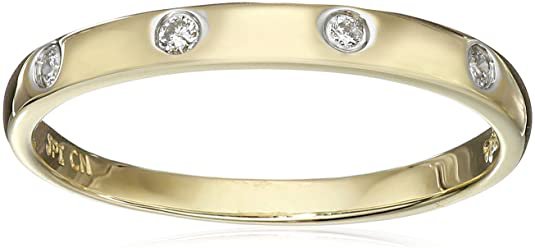 Amazon.com: 10k Gold Diamond Accent Ring: Clothing