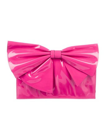 Valentino Patent Leather Bow Evening Bag - Handbags - VAL108040 | The RealReal