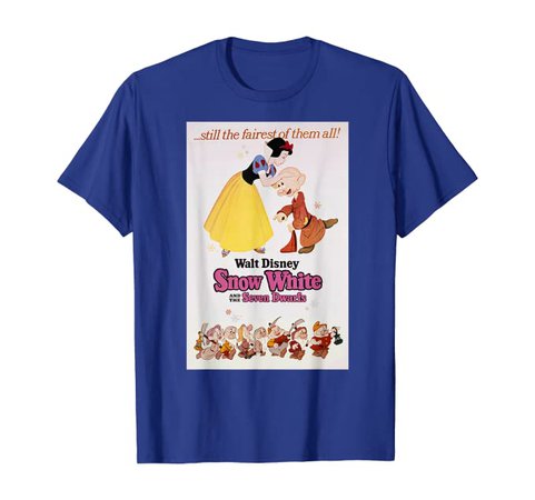 Amazon.com: Disney Snow White Kissing Dopey Classic Movie Poster T-Shirt: Clothing