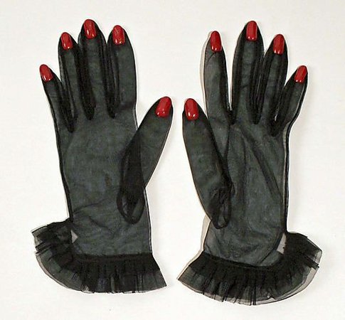 Black and red gloves