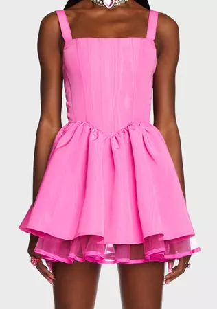 Sugar Thrillz Taffeta Corset Dress - Pink – Dolls Kill