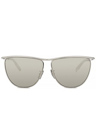 CELINE Eyewear Silver-tone D-frame sunglasses - Harvey Nichols