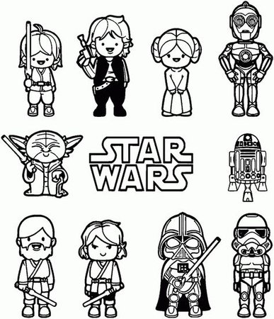 Star Wars Coloring Pages - Free Printable Star Wars Coloring Pages | Star wars kids, Star wars cartoon, Star wars colors