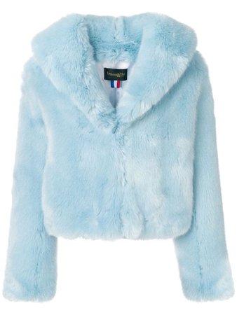 Light blue fur jacket