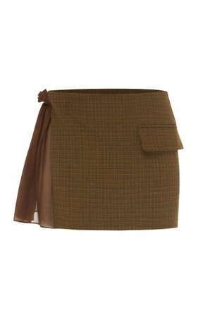 Tailored-Split Silk-Blend Mini Skirt By Christopher Esber | Moda Operandi