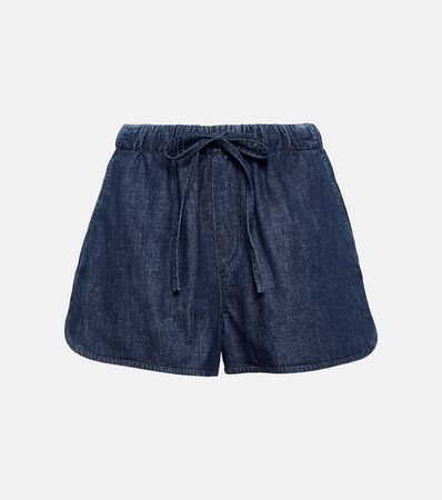 Chambray Denim Shorts in Blue - Valentino | Mytheresa