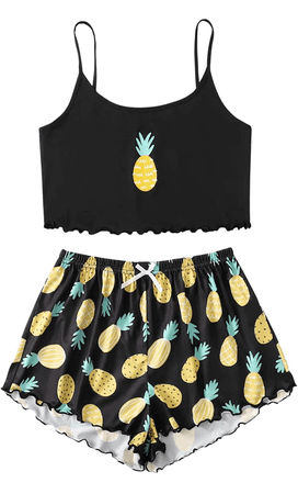 pineapple pajamas set