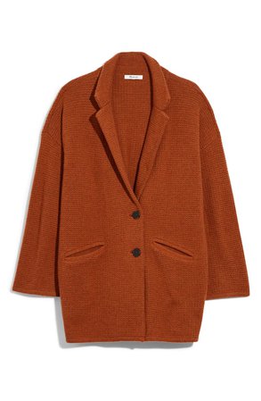 Madewell Textured Wool Blend Blazer Sweater Jacket | Nordstrom