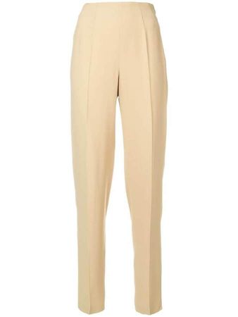 Pre-Owned high-rise tapered trousers