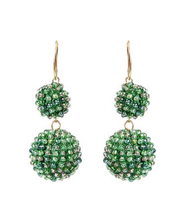 Amrita Singh Green Glass Beaded Drop Earrings | Zulily