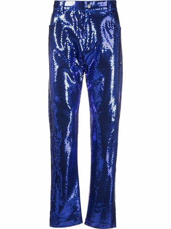 Moschino Sequinned Straight Leg Trousers