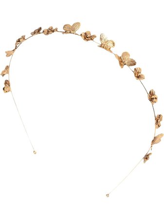 Jennifer Behr Pippa butterfly-charm headband - FARFETCH