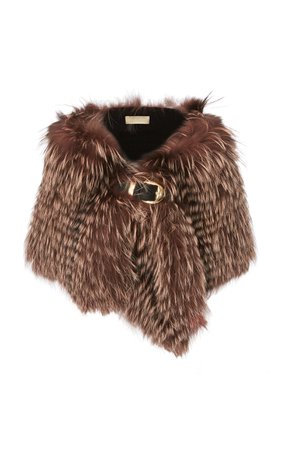 Leather-Trimmed Fur Stole by Elie Saab | Moda Operandi