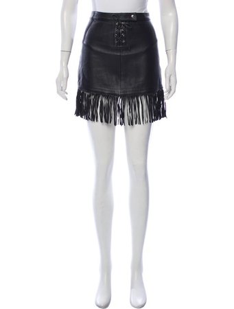 Maje Leather Accented Mini Skirt - Clothing - W2M37880 | The RealReal