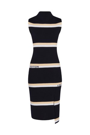 Sleeveless Monogram Stripe Jacquard Tube Dress - Ready-to-Wear | LOUIS VUITTON ®