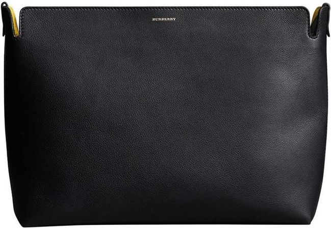 The Large Tri-tone Leather Clutch