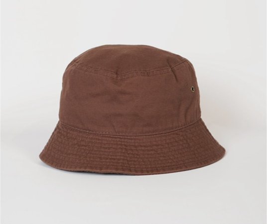 brown bucket hat