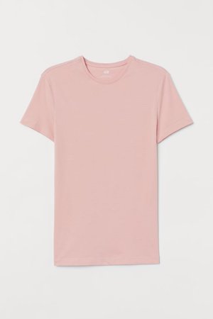 Crew-neck Muscle Fit T-shirt - Light pink - Men | H&M US