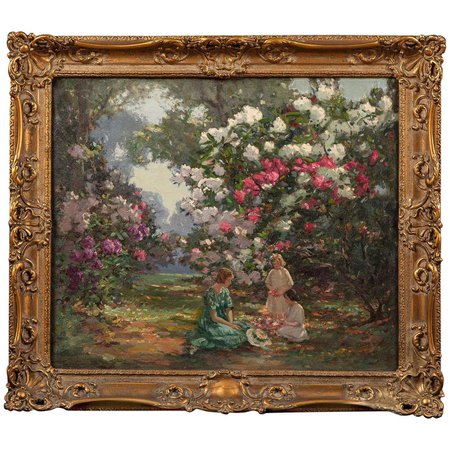 20th Century English Painting of 'Kew Gardens' by Augustus W. Enness For Sale at 1stDibs