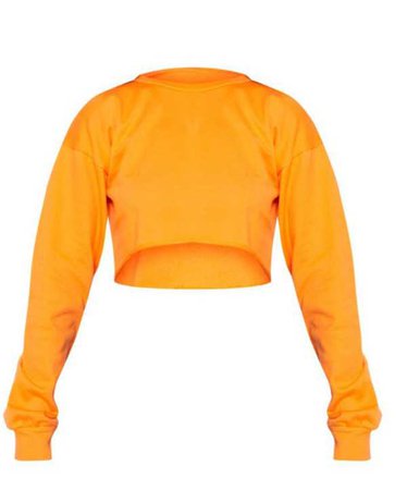 PLT orange cropped sweater