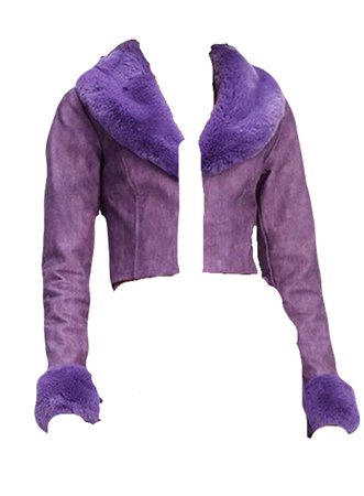 I am gia purple fur coat saros