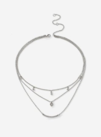 Triple Layered Necklace | Dorothy Perkins silver