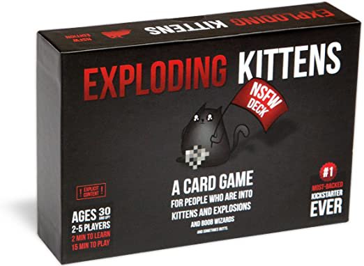 Amazon.com: Exploding Kittens Card Game - Nsfw (Explicit Adult Content) Edition - Family-Friendly Party Games - Card Games for Adults, Teens and Kids: Toys & Games
